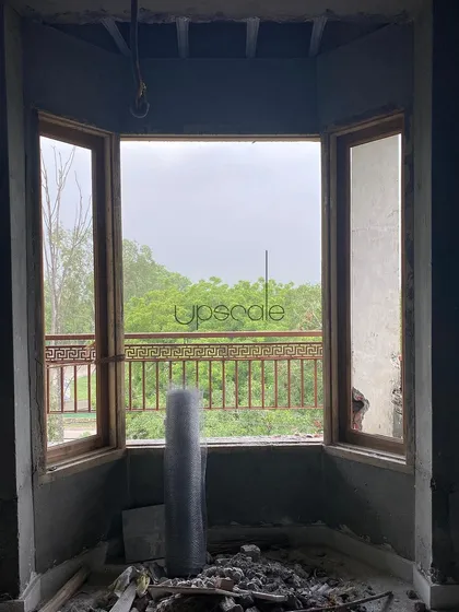 Even during construction, the potential of a space is clear. This bay window was designed specifically to frame the view of the trees, turning the natural landscape into a living piece of art for the room.