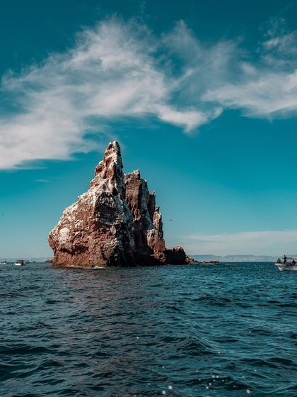 Kicker Rock, a famous landmark in the Galápagos Islands, is a haven for marine life. This shot was taken during an expedition to photograph sea lions.