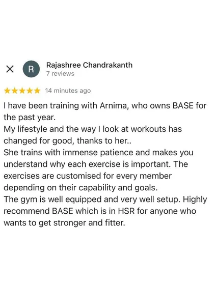 Rajashree explains how her lifestyle and outlook on workouts have changed for the good. She appreciates the patience and the "why" behind each customized exercise.