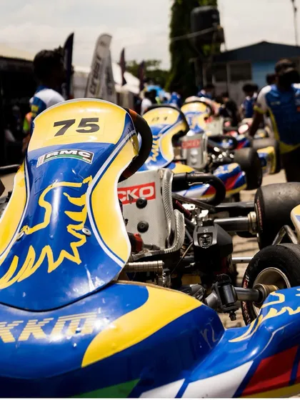 A duplicate shot of our karts lined up.