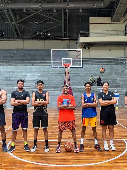 Sweat now, shine later. The whole squad together after a tough practice. We are all in this together.