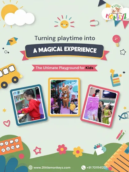 My goal is to turn simple playtime into a magical experience. This shows some of the real moments of joy I love to see: a child engaged in a creative task, kids celebrating with a mascot, and friends playing together.