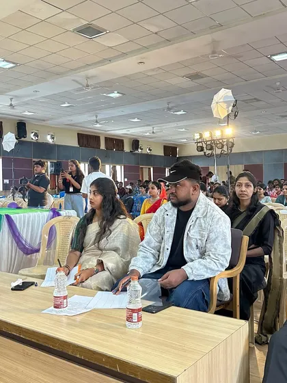 A clear view from the judge's panel at Seshadripuram Degree College. I'm here to spot more than just steps; I'm looking for originality, artistry, and the unique style each team brings to the floor 💫