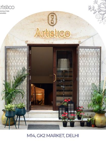 If you are a modern homeowner looking for handmade gems, you can't miss our store. This is our entrance, waiting to welcome you in.