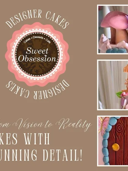 A promotional graphic showcasing the stunning detail and artistry that goes into every one of my designer cakes.