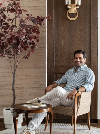 Here I am at the Kutar Residence, a project where we blended family heirlooms with modern design. For me, architecture is not just about creating new things; it's about telling a story and creating a space that truly feels like home. It’s a collaborative process I enjoy deeply with every client.