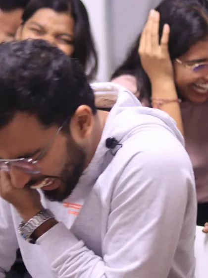 That moment when the joke lands perfectly! Priceless audience reactions.