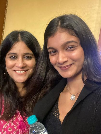 With the musical genius Amruta Natu tai. Learning from and meeting such talented artists is always inspiring.