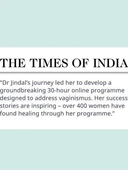 The Times of India highlighted our groundbreaking 30-hour online program and the success stories of over 400 women who have found healing through it.
