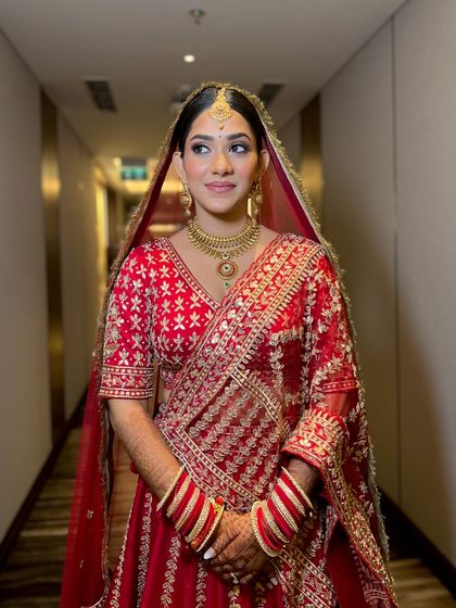 A three quarter profile, showing how the makeup looks from different angles.