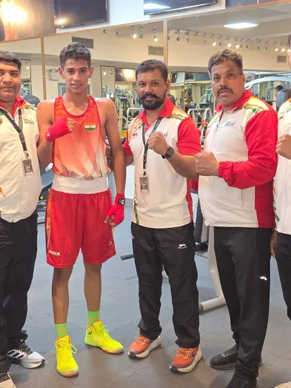I am proud to have trained champions at every level. Here I am with Youth World Champion Sachin Siwach and my fellow coaches. My methods are proven to build not just fitness, but the skill and mindset of a competitive boxer.