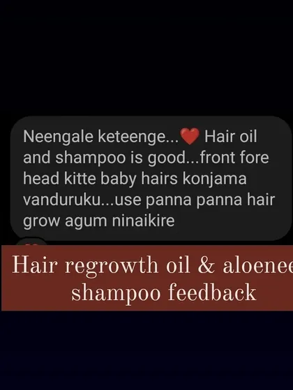 It is so rewarding to hear that customers are seeing "baby hairs" on their forehead. This feedback on my hair regrowth oil and aloeneem shampoo shows that with continued use, more growth is possible.