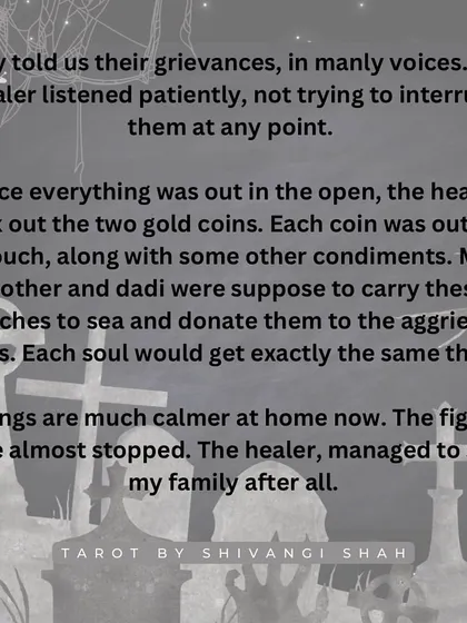 A story of a mother and daughter-in-law whose constant fighting is resolved through past life regression, revealing they were enemies in a previous birth.