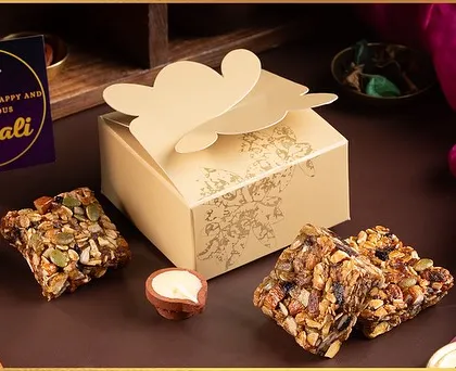Our Butterfly Healthy Gifting Box for Diwali, containing our protein-packed granola bars. A thoughtful gift for your health-conscious friends.
