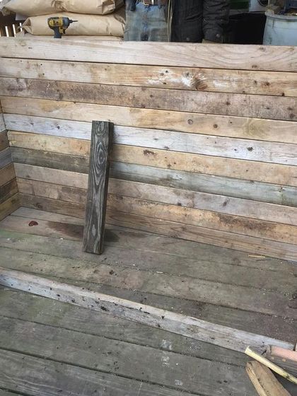 Another angle of the sifter stand under construction on our porch. Our living space often becomes a workshop when we're in the middle of a project.