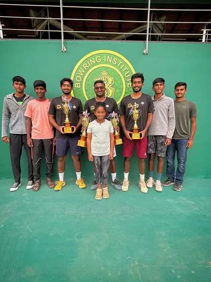 A team of winners. This is what collective success looks like at our academy, with our players and coaches celebrating a tournament sweep. We foster a supportive environment where every player's achievement is a victory for the team.
