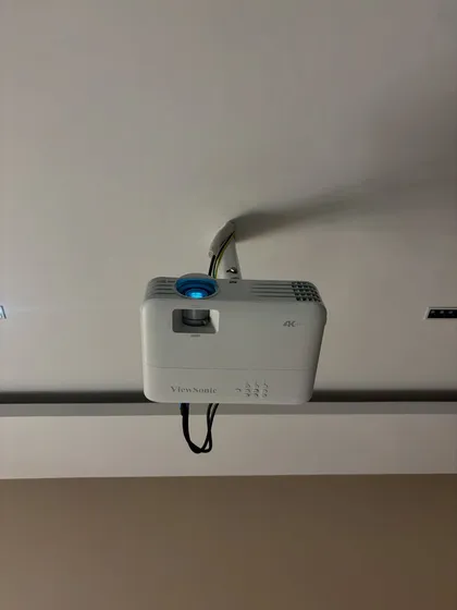 A look at a complete 5.1.2 Dolby Atmos home theater installation I recently finished. This setup includes a ceiling-mounted ViewSonic 4K projector and a full suite of Polk Audio speakers, delivering a truly cinematic sound experience right at home.