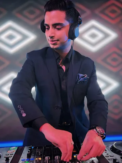 In the zone, mixing tracks and feeling the energy of the room. My focus is always on delivering a seamless set with a diverse range of music, from UK Punjabi to House.