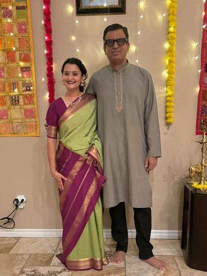 Another lovely photo of the couple. It's wonderful to be a part of your festive moments.