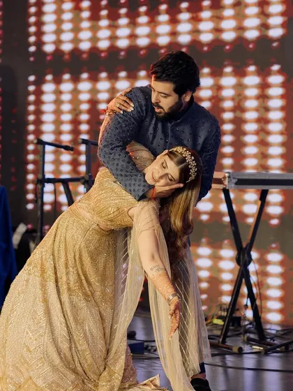A dramatic dip during a romantic couple's performance. We incorporate these picture-perfect moments into our choreography to give you stunning photos and memories.