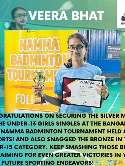 Manoj Kumar - Badminton Coaching for Kids & Youth Our Tournament Champions photo 42