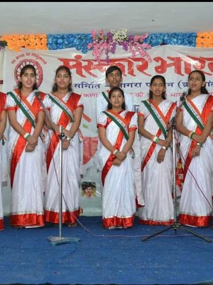 A throwback to our 2016 Republic Day performance in Agra. This was a proud moment where our student choir performed 'Hum Kare Rashtra Aradhana,' showcasing the power of group singing and patriotic music.