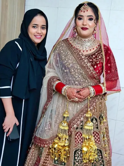 It's an honor to stand beside my brides after bringing their vision to life. This Sikh bride looks absolutely regal in her complete attire, with makeup designed to last all day.