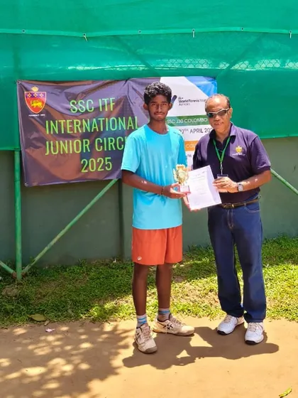 This is what hard work looks like. We are proud to see our player, Mahit Mekala, clinch the Singles title at the ITF J30 in Colombo. Our goal is to prepare athletes for success on national and international stages.