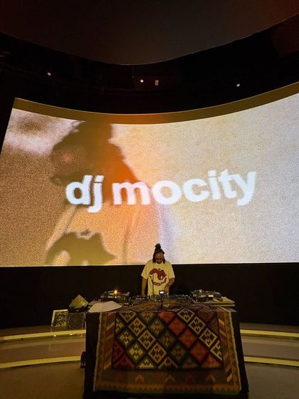 Spinning a 'City Goes Wax' vinyl set at Manarat Al Saadiyat in the UAE. It was an honor to bring my all-analog sound to such a prestigious arts and culture center.