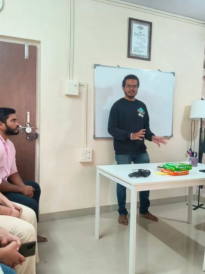 A team member presents during our R&D bonding meet. These sessions help us understand how each of us plays a part in moving our mission forward.