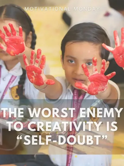 A motivational reminder for all our students. We teach children to believe in their abilities and overcome self-doubt, which is the biggest barrier to creativity.