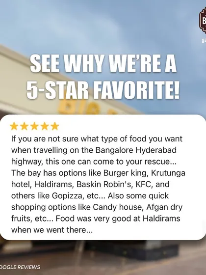 A traveler praises us for being a rescue for indecisive eaters, thanks to our wide range of options from Burger King and Haldiram's to quick shopping at Candy house.