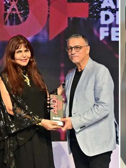 Receiving the award for Interior Design of the Year for the Taj Wellness Resort & Spa. It is an honor to see our commitment to hospitality design recognized by the industry.