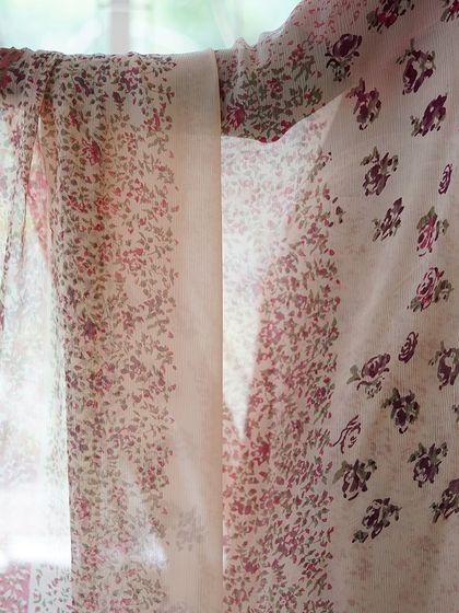 The Kāmini saree, crafted from dreamy silk chiffon, is a delicate floral beauty. It took 80 hours to create, using 20 different hand-carved vintage woodblocks to achieve its soft, flowing design.