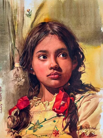 This portrait of a young girl is from a basic portrait workshop, showing how even beginners can learn to capture emotion and light.