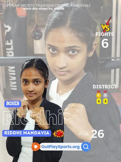 Riddhi Mandavia, a fierce fighter and district gold medalist. She is paving the way for more women in boxing.