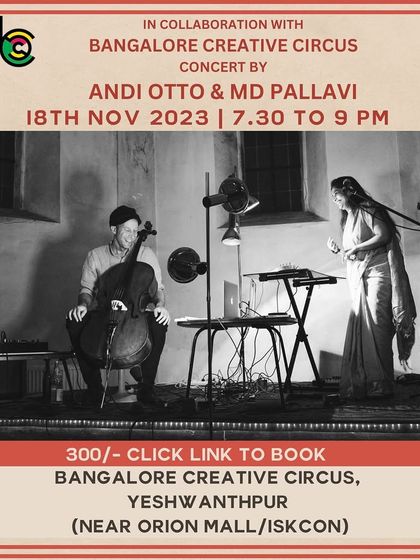 An announcement for our concert at Bangalore Creative Circus. It is always a pleasure to bring our international collaboration back home to a Bengaluru audience.