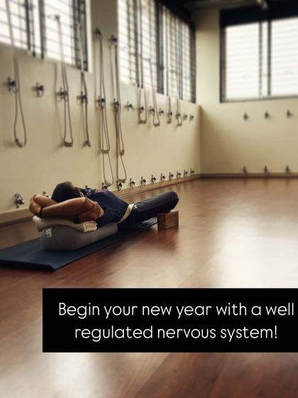 A restorative pose using blocks and a bolster to gently open the chest and regulate the nervous system. This is a perfect way to begin a new year or reset after a stressful period.