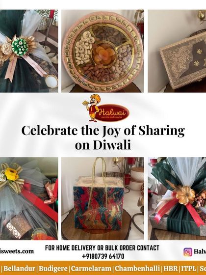 Celebrate the joy of sharing on Diwali with our diverse gifting options. We offer everything from dry fruit platters to elegantly wrapped sweet boxes to suit every need.