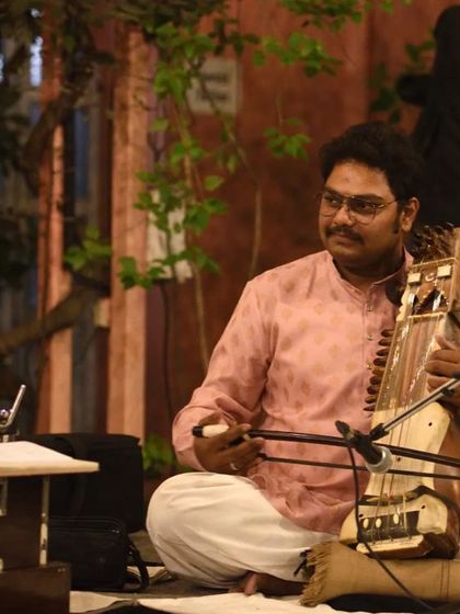 My brother Sarfaraaz Khan playing the sarangi during a performance we did together.