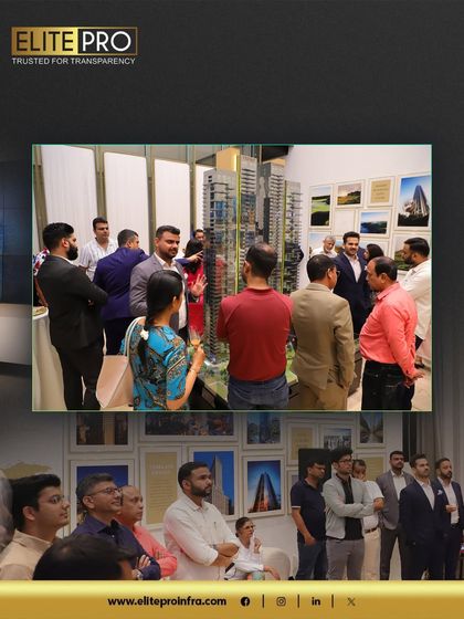 Our team and clients gathered around the architectural model of the Trump Towers project. These detailed models help investors visualize the scale and grandeur of their future investment.