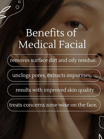 The benefits of a medical facial are extensive. It removes surface dirt and oily residue, unclogs pores by extracting impurities, improves overall skin quality, and treats concerns zone-wise for a targeted approach.