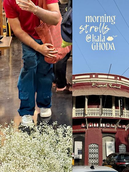 A morning stroll in Kala Ghoda, capturing the iconic red facade of the Kenneseth Eliyahoo Synagogue.