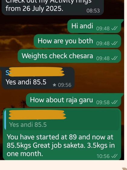 A 3.5 kg drop in just one month for my client Saketa. This was achieved not through extreme diets, but through simple, sustainable habits that fit into her life.