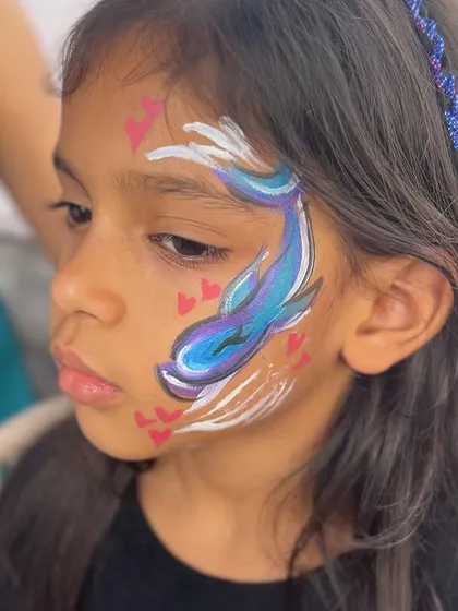 This little girl loves dolphins, so I painted one for her! I love taking requests and creating custom designs for the kids.