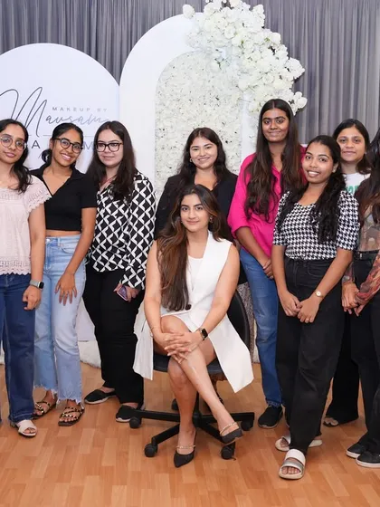 Welcome to the glam gang! This is my latest batch of talented students, ready to take on the makeup world. We build a supportive community where everyone learns and grows together.