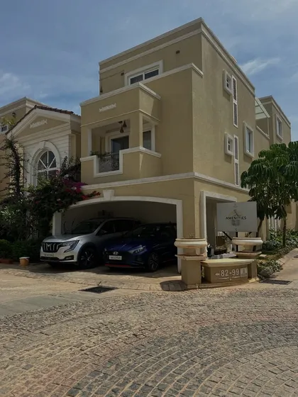 This is the finished look of a modern villa exterior we painted. We used high-quality weatherproof paint to ensure the finish is durable and protects the home from sun and rain for years to come. A clean, professional exterior paint job like this significantly boosts a property's curb appeal.