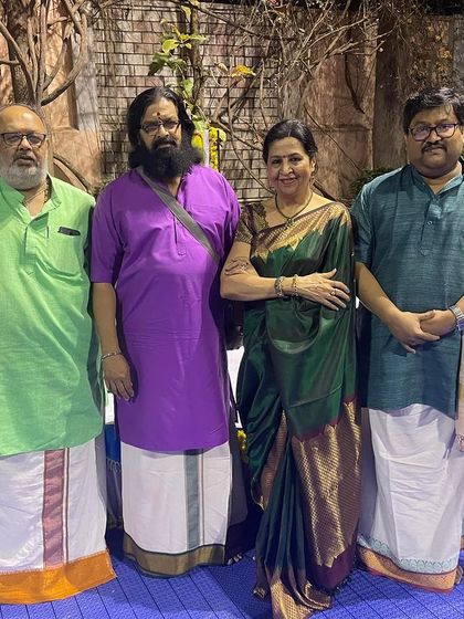 A happy moment with my accompanying artists after our performance for the enthusiastic young audience at Christ University. Their energy is truly infectious.