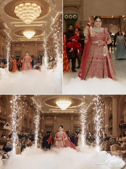 The grand bridal entry is a moment of pure magic and celebration. I make sure to capture the scale and excitement, from the sparklers to the joyous faces in the crowd, creating a memory as spectacular as the moment itself.