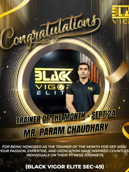 Congratulations to Mr. Param Chaudhary for being recognized as our Trainer of the Month for September. Your passion for fitness and dedication to our members' success is truly inspiring.